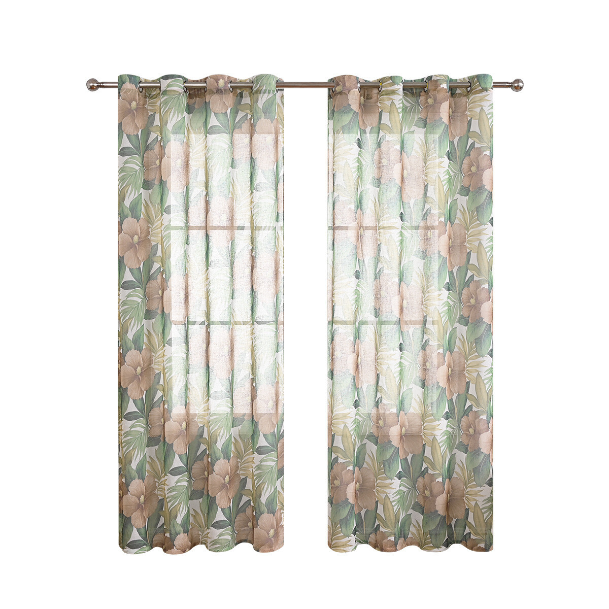 Multicolored Big Flower Curtain Curtain Living Room Study Bedroom Curtain