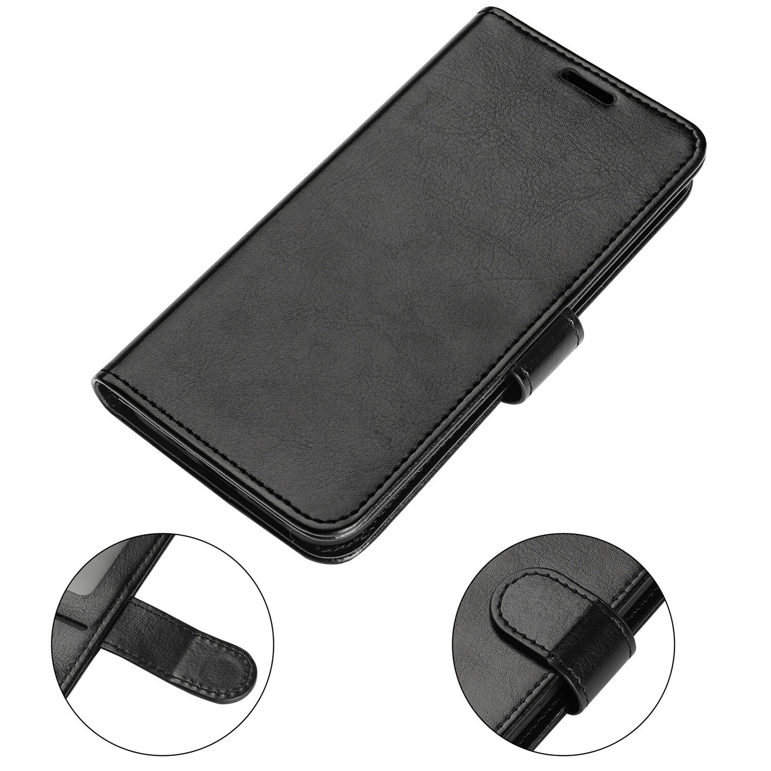 Solid PU Leather Flip Phone Case Cover For Samsung S20 S21 S22 Plus Ultra