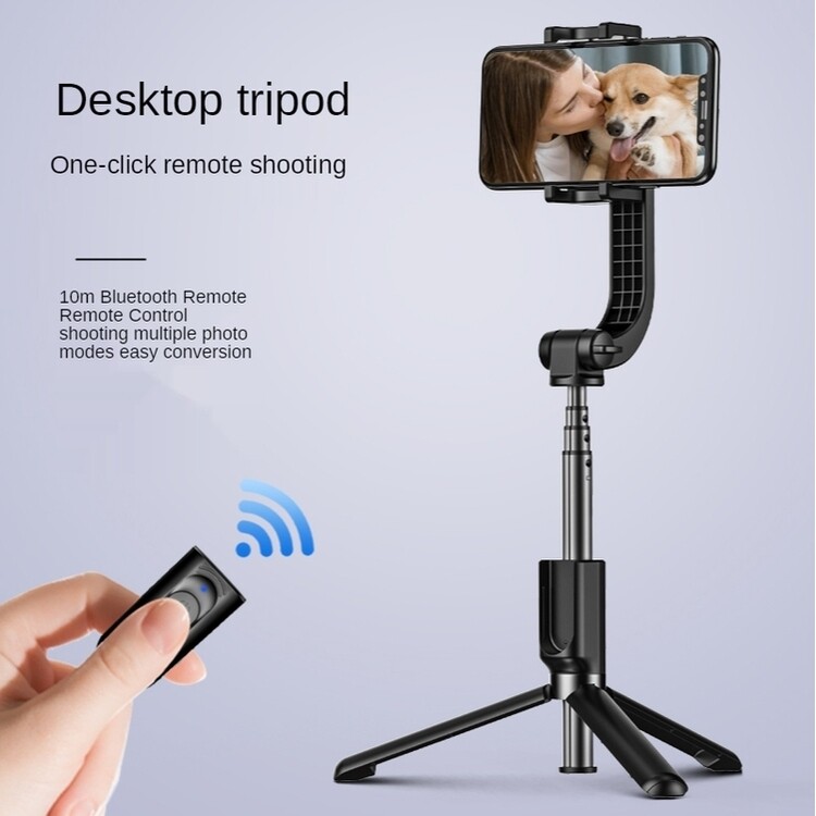 Waterproof Rotating Motion Selfie Stick Black