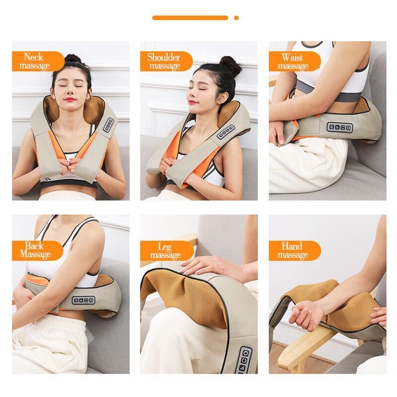 U Shaped Electric Shoulder Neck Waist Shawl Kneading Massage Shawl