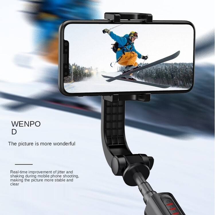 Waterproof Rotating Motion Selfie Stick Black
