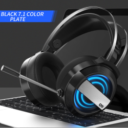 Head-mounted Computer Headset Gaming With Microphone USB Wired Headset