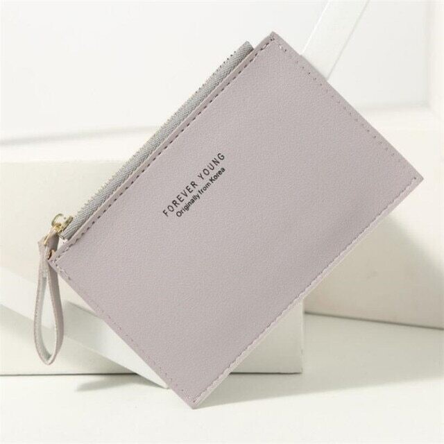 PU Zipper Cash ID Card Credit Card Holder