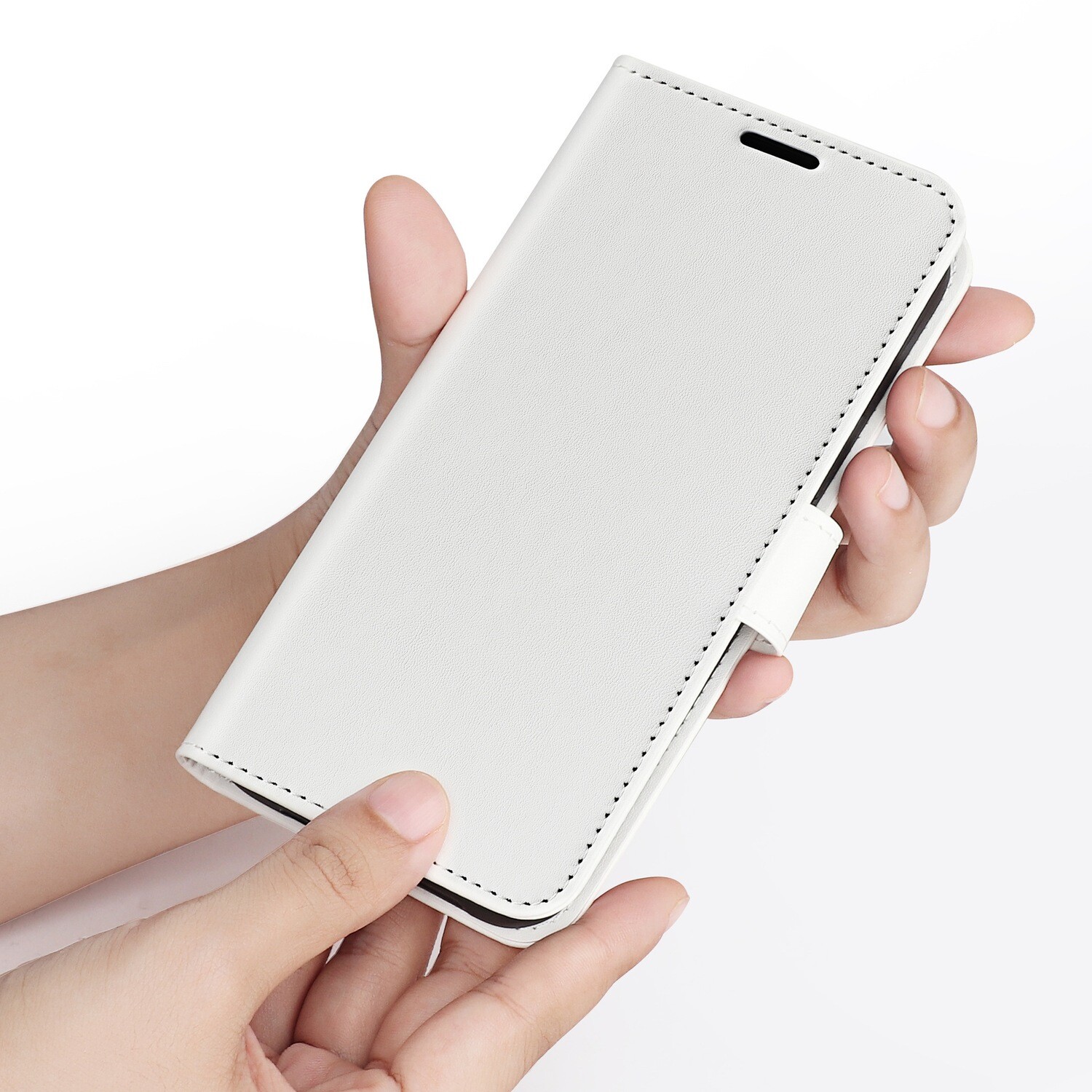 Solid PU Leather Flip Phone Case Cover For Samsung S20 S21 S22 Plus Ultra