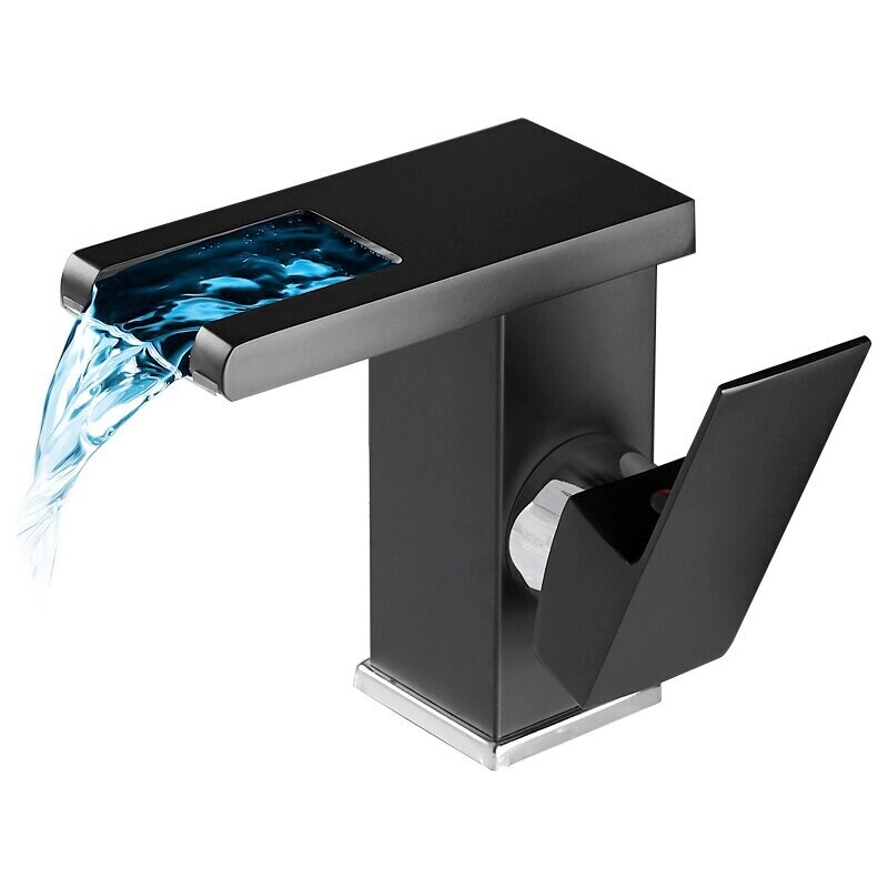 LED Luminous Basin Faucet Temperature Control Discoloration Table Sink Mixer Tap