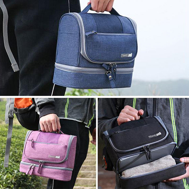 Waterproof Men Hanging Makeup Bag Oxford Travel Organizer Cosmetic Bag