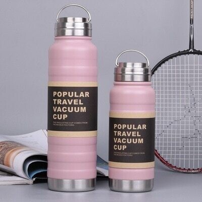 Portable Stainless Steel Hot Water Cup Large Capacity Outdoor Travel
