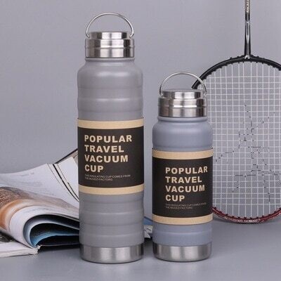 Portable Stainless Steel Hot Water Cup Large Capacity Outdoor Travel