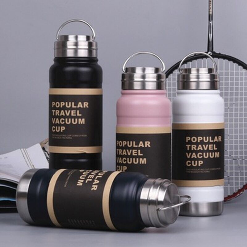 Portable Stainless Steel Hot Water Cup Large Capacity Outdoor Travel