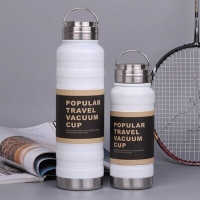 Portable Stainless Steel Hot Water Cup Large Capacity Outdoor Travel