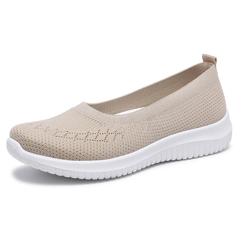 Hot sale one-step large size single shoes flat casual women&#39;s shoes breathable lightweight walking shoes