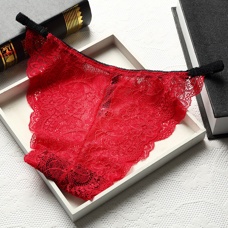 Panties Cotton Seamless Lingerie Transparent Lace Bikini Briefs Lady Girl Underwear Intimates Top