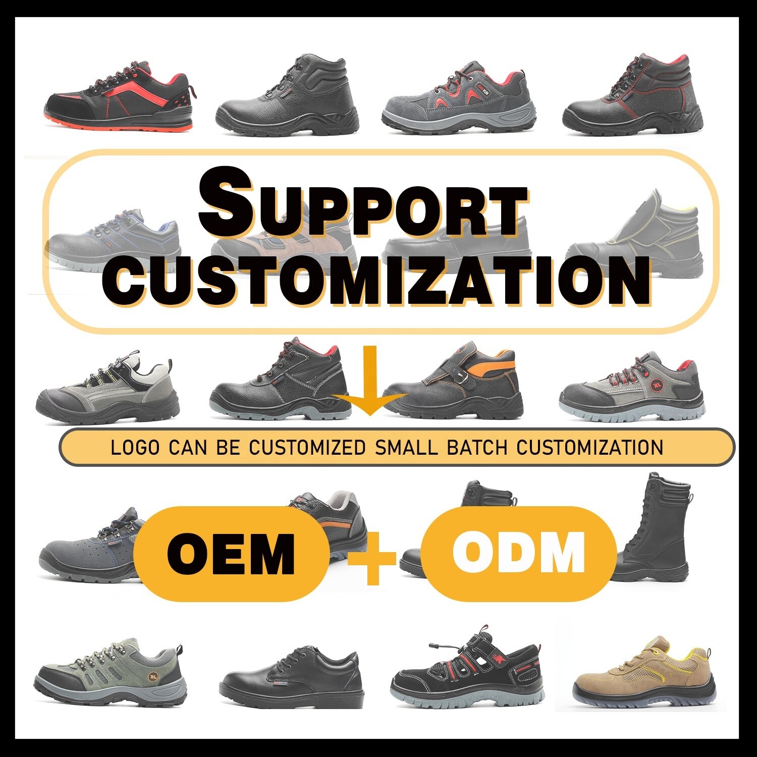Winter Thick Cotton Linner Warm Leather steel toe cap best brand executive upper Plush Boots Safety Shoes