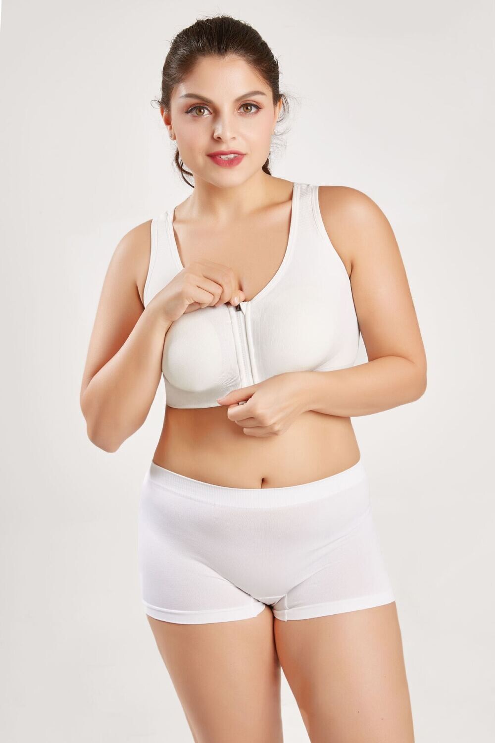 Women Yoga Underwear Padded Crop Tops Underwear Gym Top Yoga Sport Bra Zip Breathable Fitness Running Vest Yoga Bras Sports Type