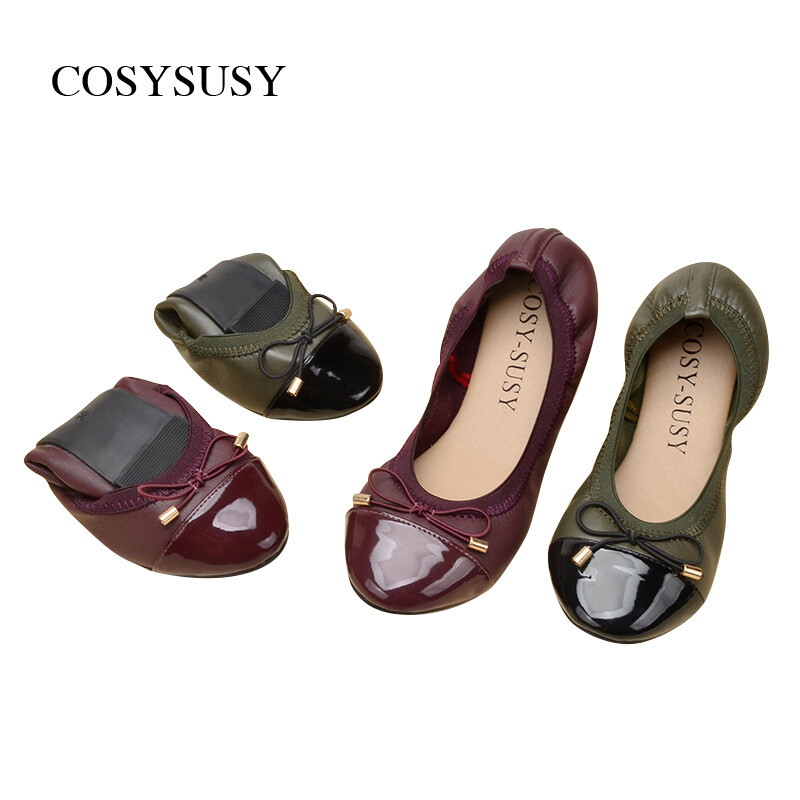 Good Quality Beautiful Ladies Shoes Elastic Flat Pump Shoes Textile Lining Material Ladies PU Customized Logo Solid Support TPR