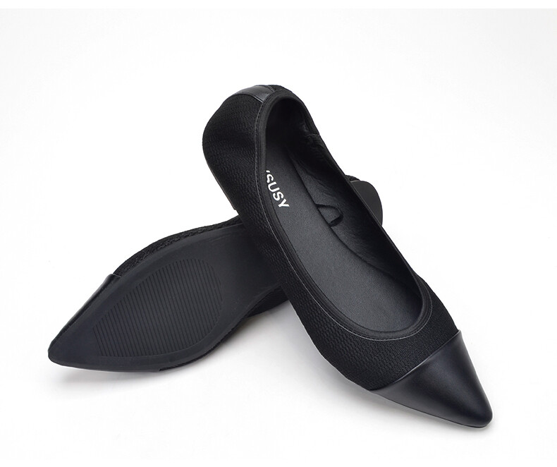 Lady comfortable soft pointed shoes women&#39;s flat shoes selling good