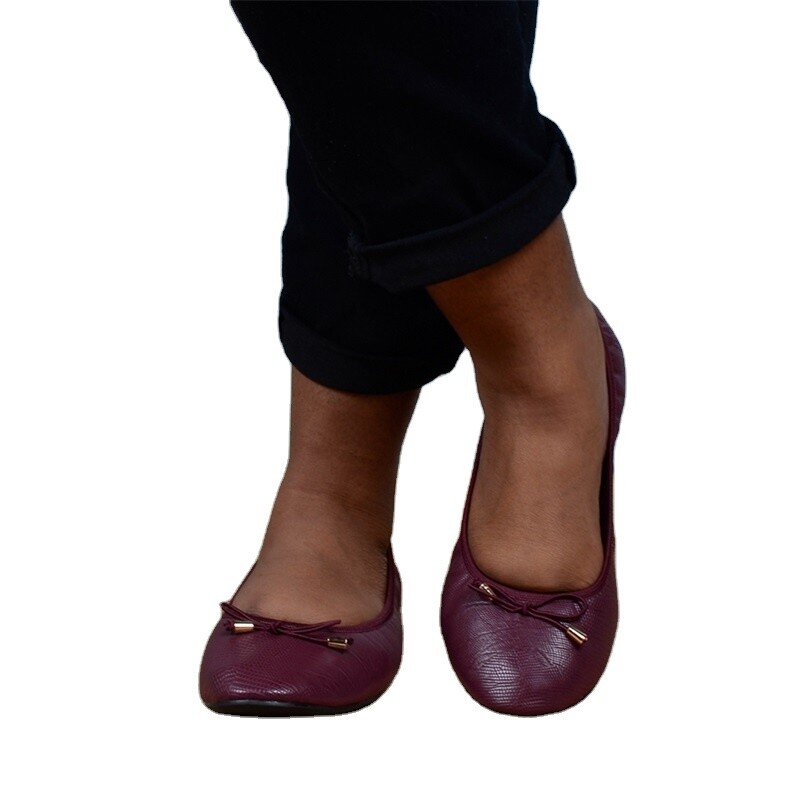 Good quality textile lining material daily life occasion flat pump shoes