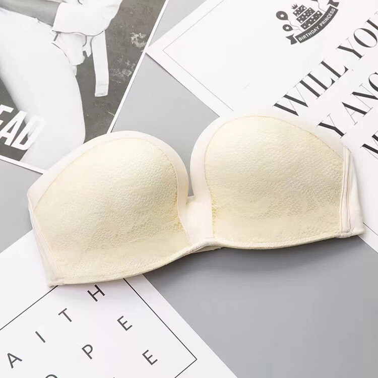 Free Shipping Womens Strapless sexi Lace seamless Push up Invisible Bra