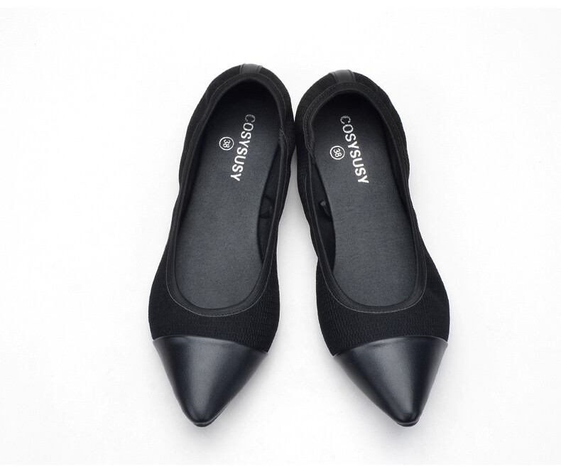 Lady comfortable soft pointed shoes women&#39;s flat shoes selling good
