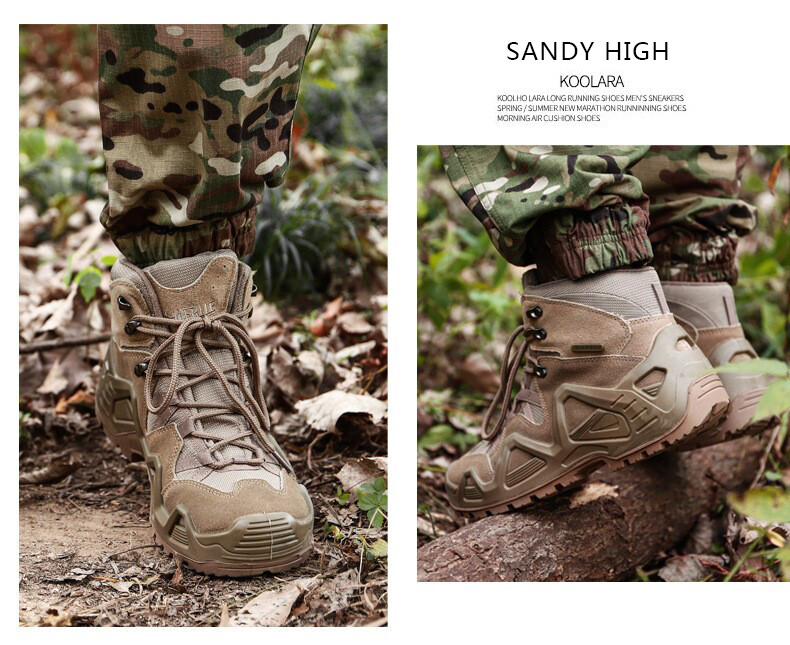 HAN WILD Medium desert boots waterproof hiking shoes outdoor waterproof and sand proof boots