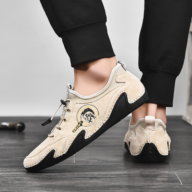 Wholesale Fancy Octopus Shape Men Casual Leather Loafer Slip on Shoes