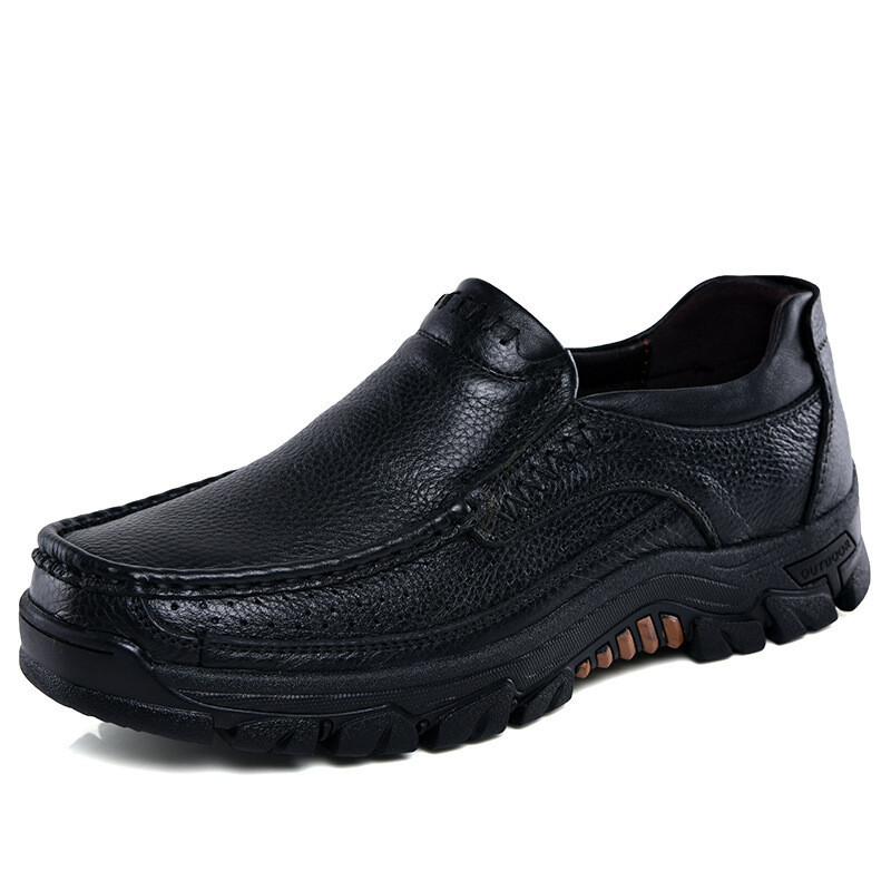 OEM New hot sale man leather casual shoes English wind thick sole adult high quality casual adult Lightweight shoes