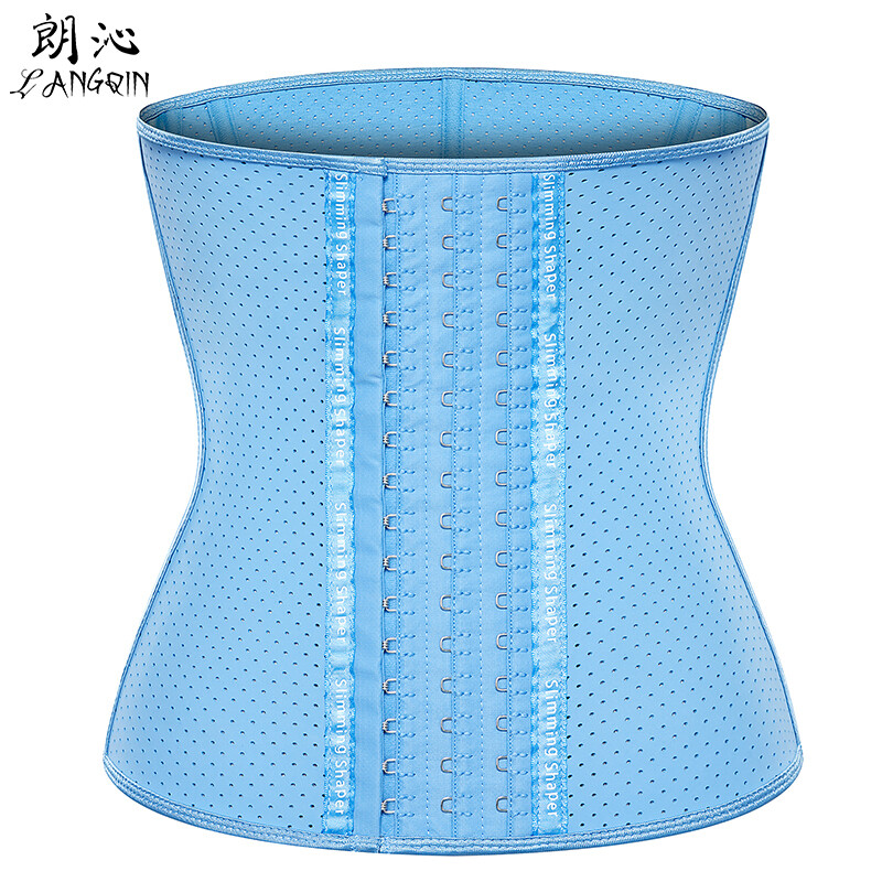 Hot Selling Waist Trainer Cincher Trimmer Sweat Belt Gym Body Shaper Steel Bone Corset  Pink Waist Trainer For Woman