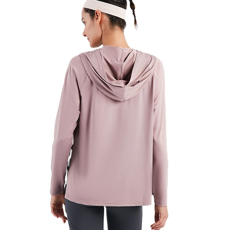 Women Loose Fitness Clothing Breathable Long Sleeved Hooded Sweatshirt Training Running T-shirt Female Gym Yoga Shirt Sports Top
