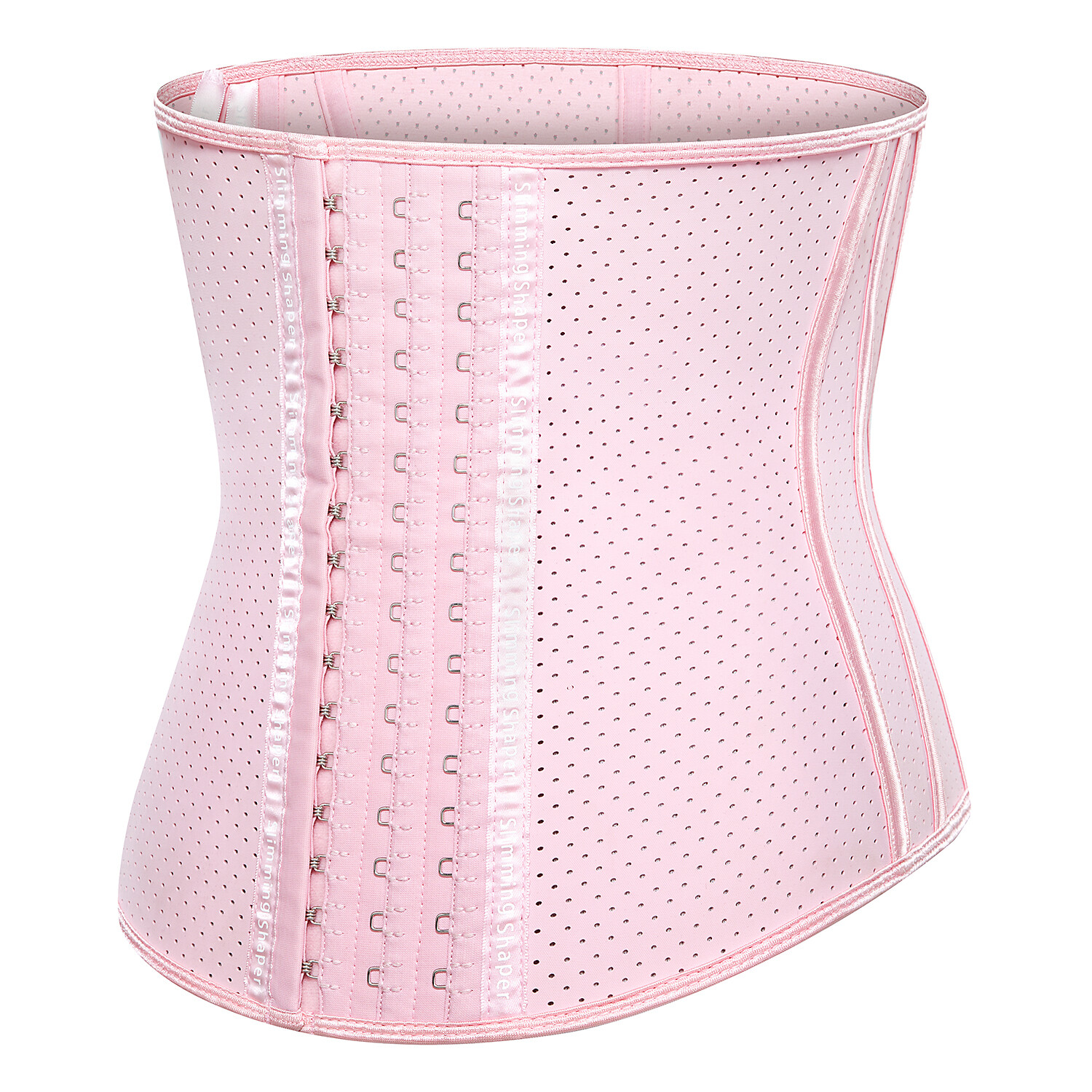Hot Selling Waist Trainer Cincher Trimmer Sweat Belt Gym Body Shaper Steel Bone Corset  Pink Waist Trainer For Woman