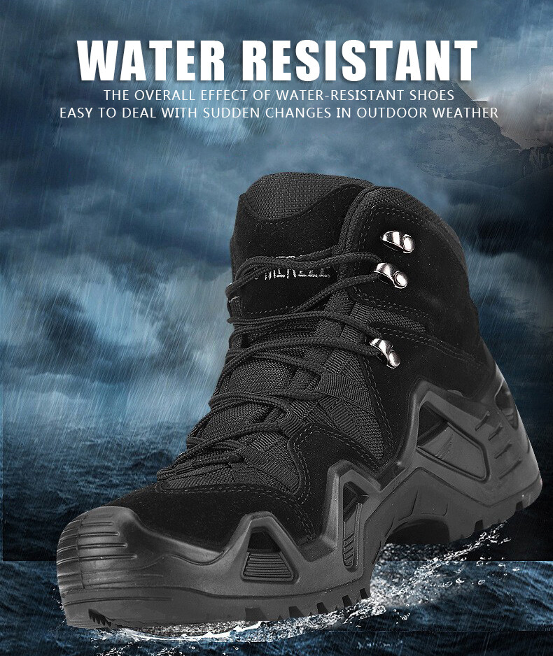 HAN WILD Medium desert boots waterproof hiking shoes outdoor waterproof and sand proof boots
