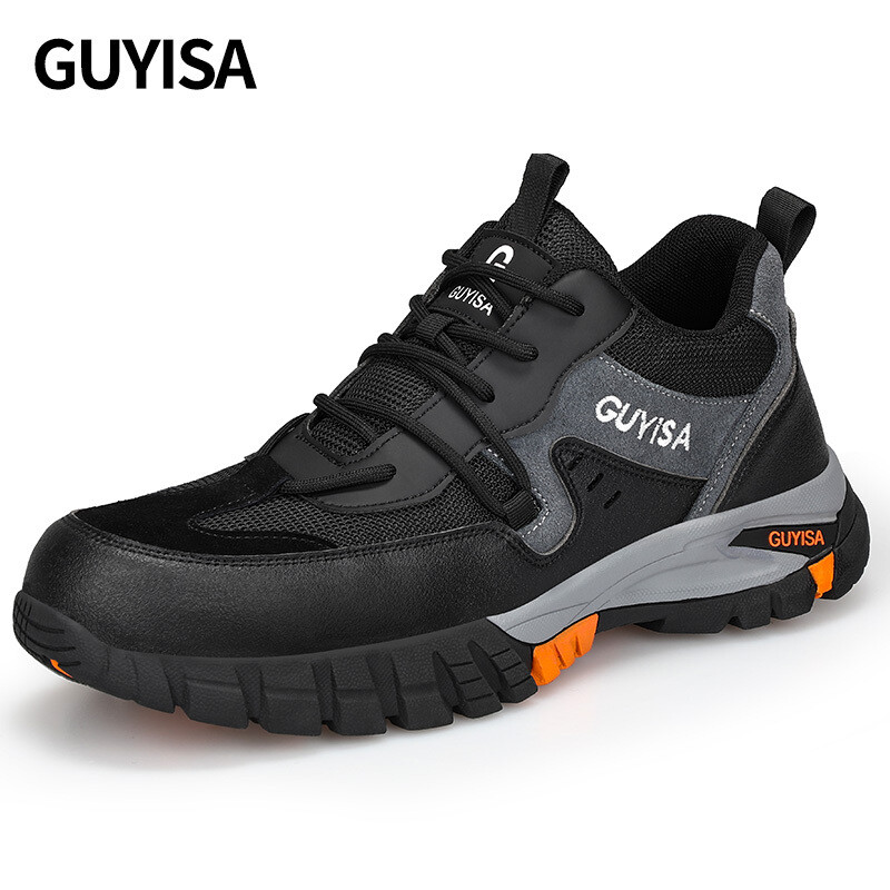 Guyisa best selling outdoor work shoes comfortable,anti slip and wear-resistant safety shoes