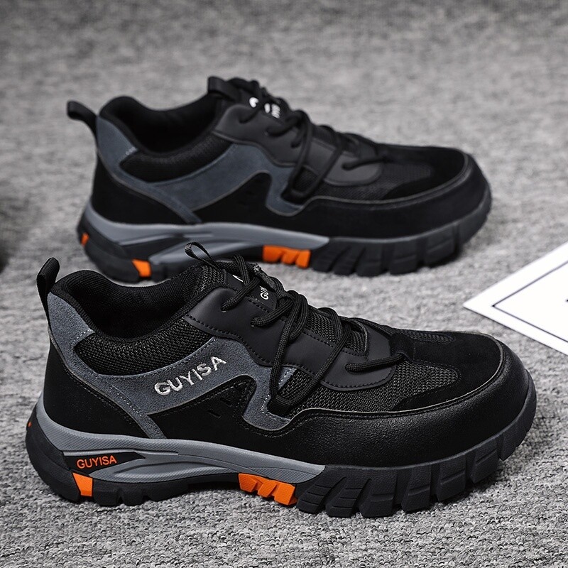 Guyisa best selling outdoor work shoes comfortable,anti slip and wear-resistant safety shoes