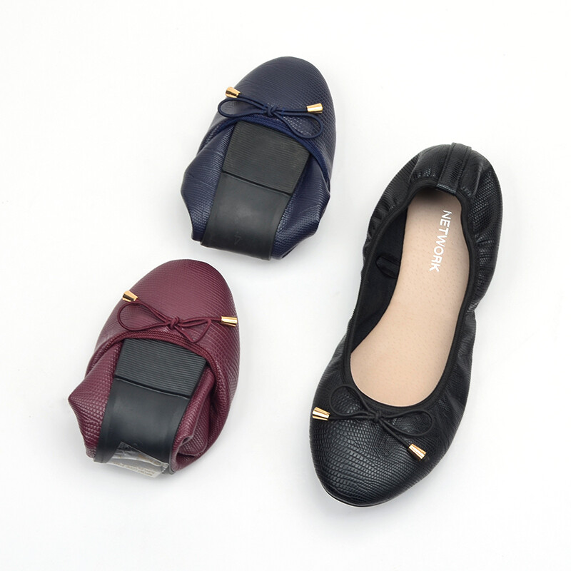 Good quality textile lining material daily life occasion flat pump shoes