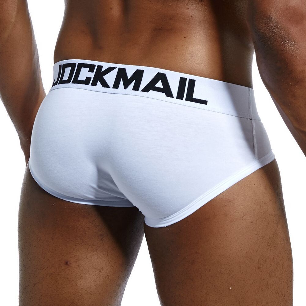 JOCKAMIL cotton boxer briefs solid color men underwear low waist breathable soft White shorts Leisure Sports Trunks underpants