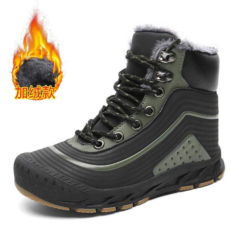 Winter Faux Fur Classic Lined Warm Zapatilla De Nieve Terciopelo Comodo Waterproof Outdoor 4 Colors Big Size Bota Snow Boots Man