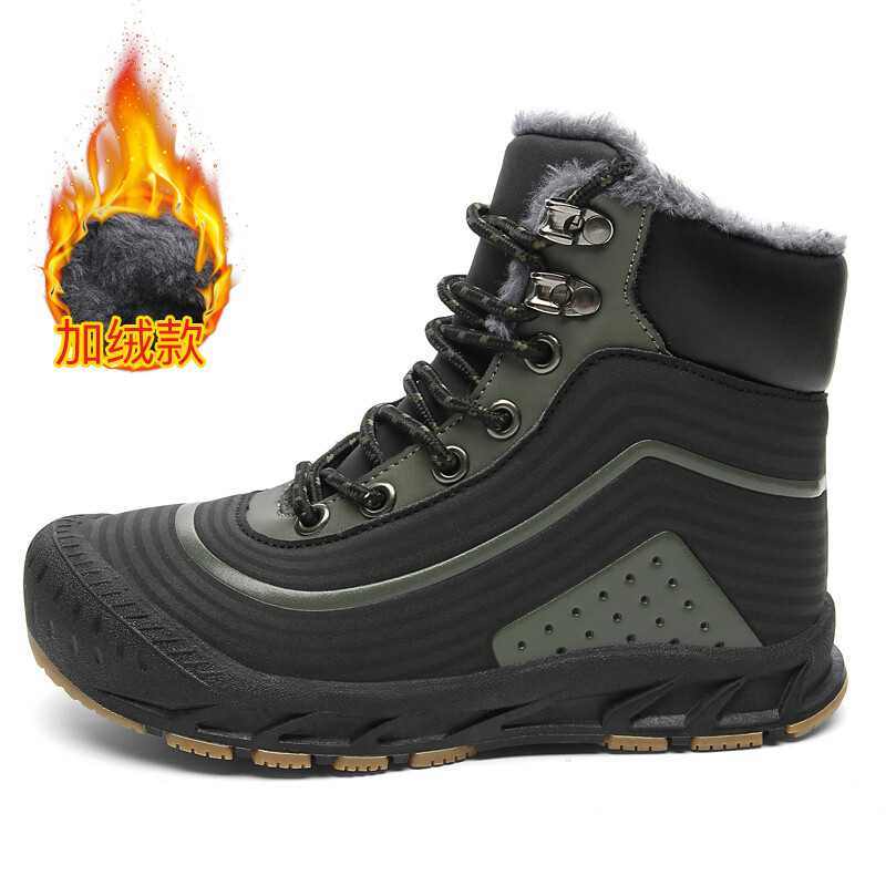 Winter Faux Fur Classic Lined Warm Zapatilla De Nieve Terciopelo Comodo Waterproof Outdoor 4 Colors Big Size Bota Snow Boots Man