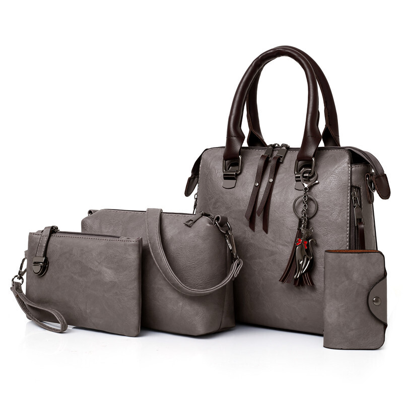 Hot Selling Luxury Women Bag Handbags PU Leather Handbag Lady 4 Pieces One Set Shoulder Bags Designer Tote Bag