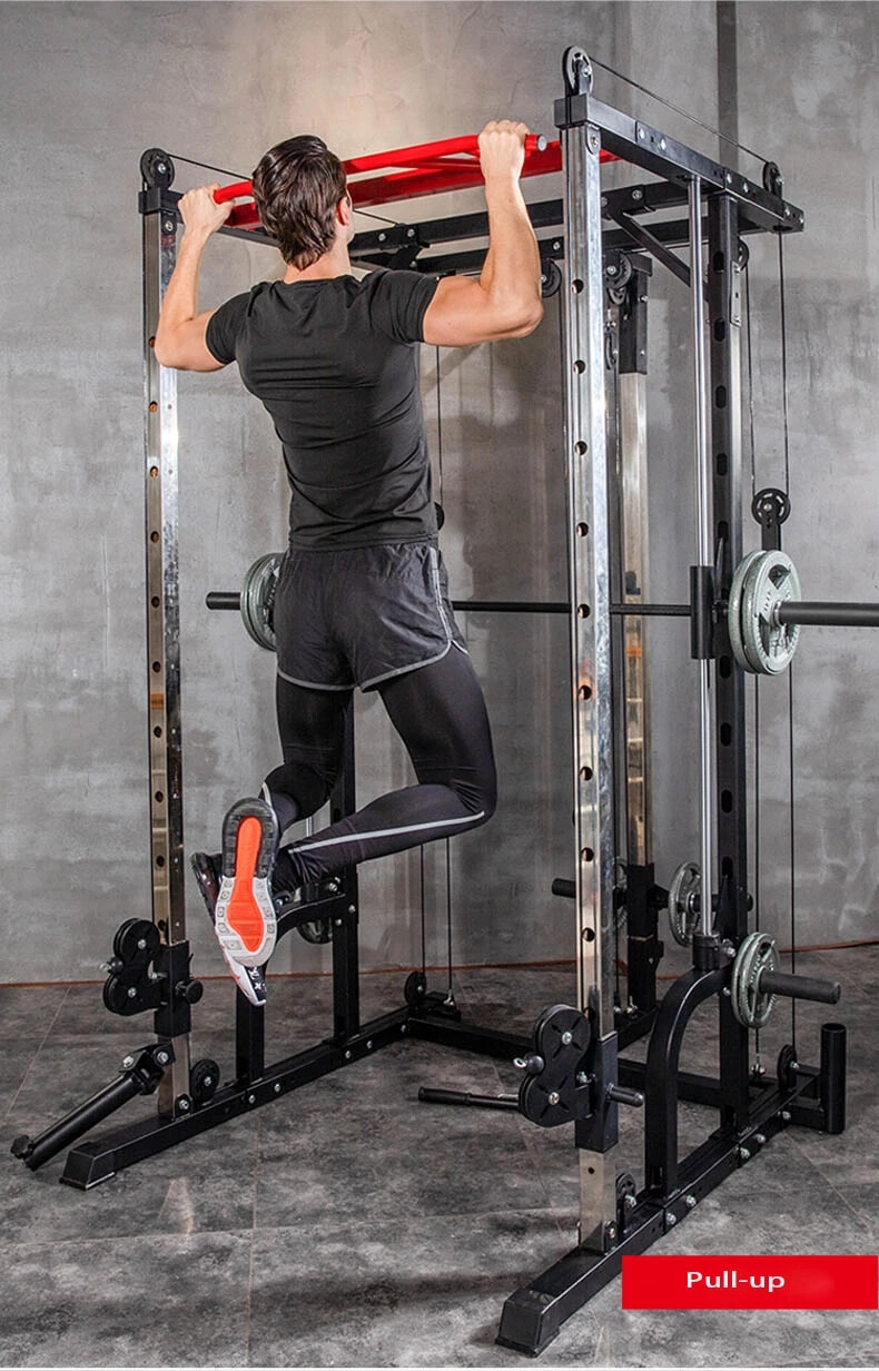 USA Germany overseas warehouse stock Multi Function crosser Trainer Smith Machine Power Rack cage adjustable Squat Rack