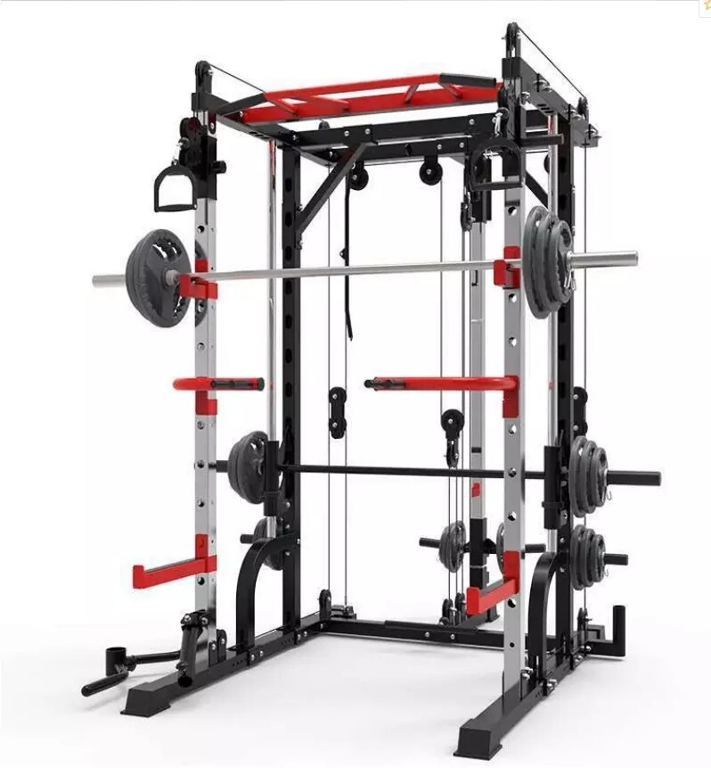 USA Germany overseas warehouse stock Multi Function crosser Trainer Smith Machine Power Rack cage adjustable Squat Rack