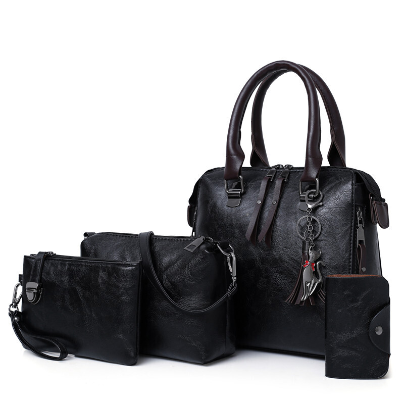 Hot Selling Luxury Women Bag Handbags PU Leather Handbag Lady 4 Pieces One Set Shoulder Bags Designer Tote Bag