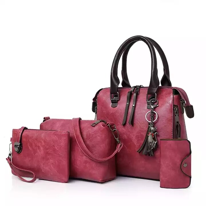 Hot Selling Luxury Women Bag Handbags PU Leather Handbag Lady 4 Pieces One Set Shoulder Bags Designer Tote Bag