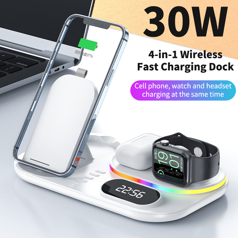 Smart Life Wholesale Private Mold All In One Qi Cargador inalambrico rapido Muelle multifuncion Universal Phone Wireless Charge