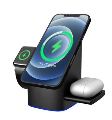 Smart Life Wholesale Private Mold All In One Qi Cargador inalambrico rapido Muelle multifuncion Universal Phone Wireless Charge