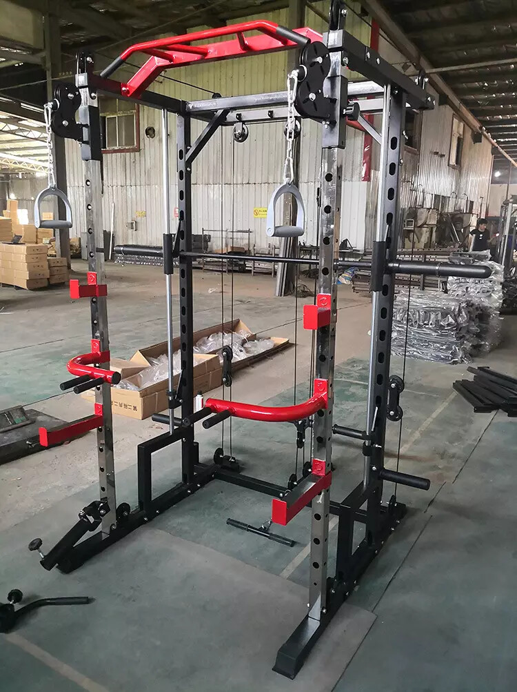USA Germany overseas warehouse stock Multi Function crosser Trainer Smith Machine Power Rack cage adjustable Squat Rack