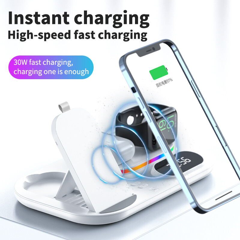 Smart Life Wholesale Private Mold All In One Qi Cargador inalambrico rapido Muelle multifuncion Universal Phone Wireless Charge