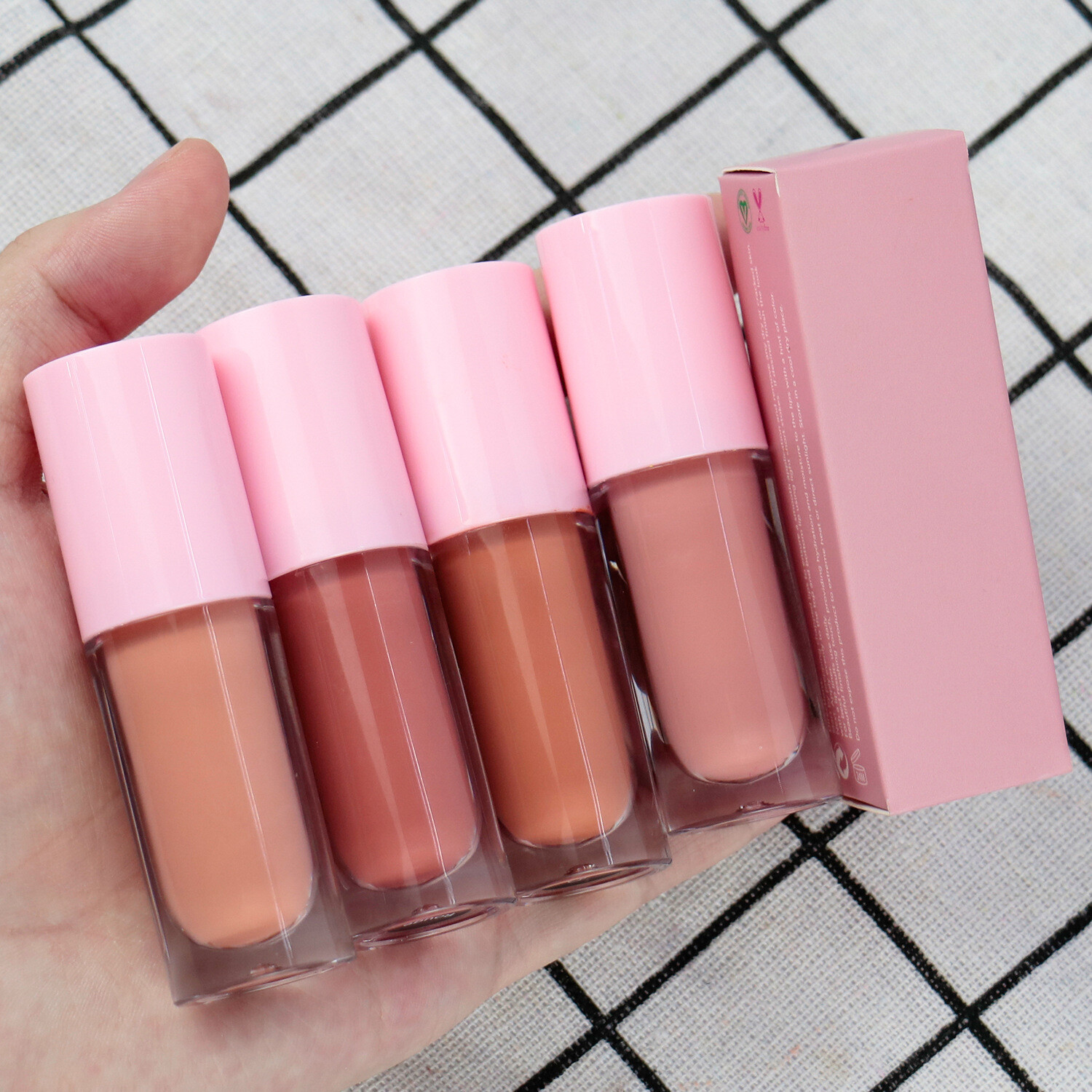 New Arrival Mini Lipsticks Lip Gloss Glitter  Lip Gloss Base Labels Portable Matte Liquid Lipstick Private Label