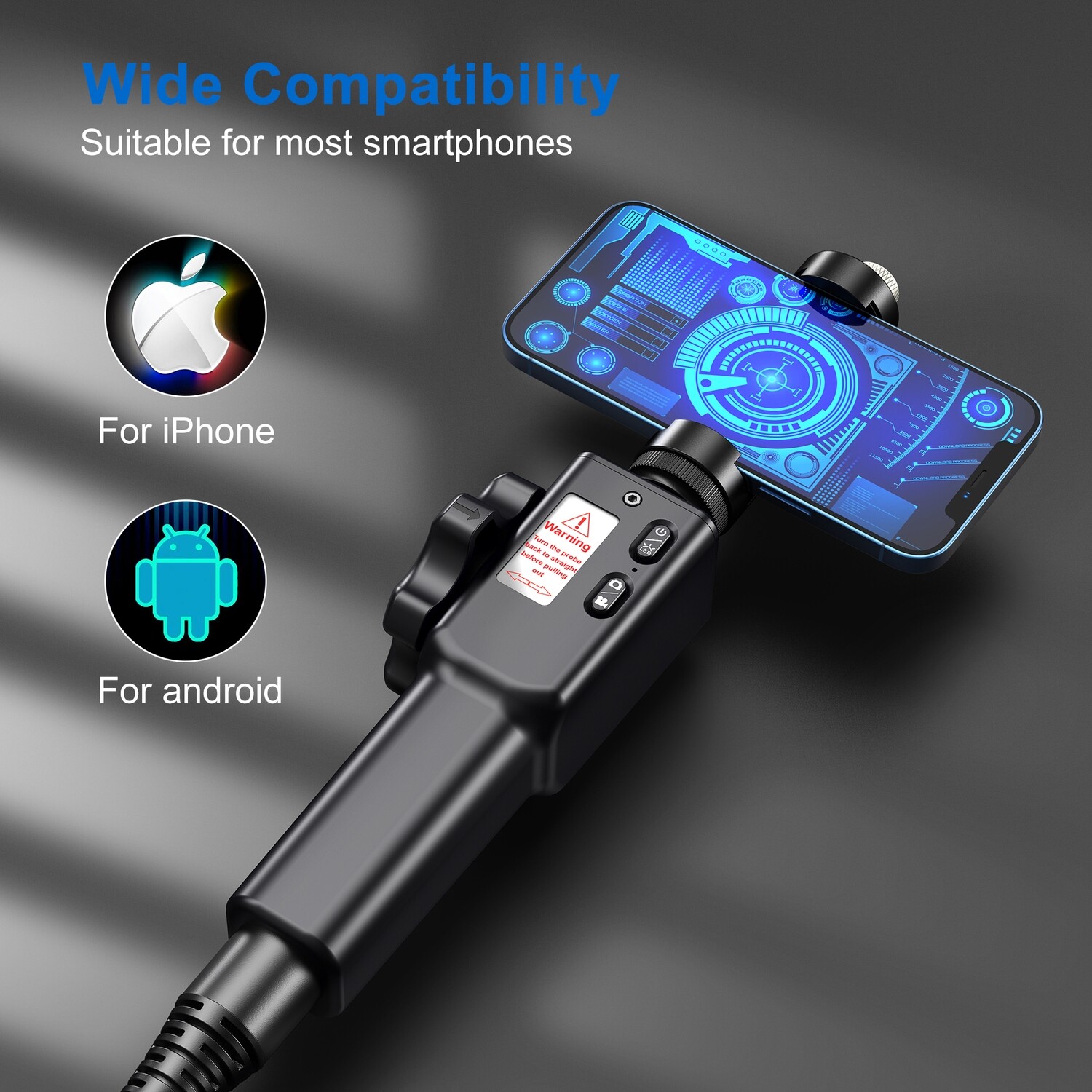 Ralcam SD Card 5.5MM/8.5M Online Technical Support 2 Way Cellphone Industrial Borescope