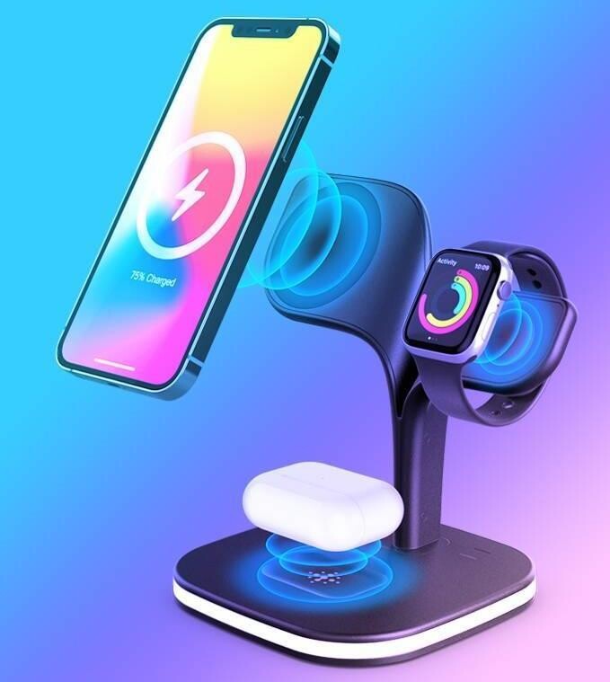 Smart Life Wholesale Private Mold All In One Qi Cargador inalambrico rapido Muelle multifuncion Universal Phone Wireless Charge