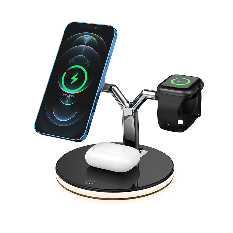 Smart Life Wholesale Private Mold All In One Qi Cargador inalambrico rapido Muelle multifuncion Universal Phone Wireless Charge