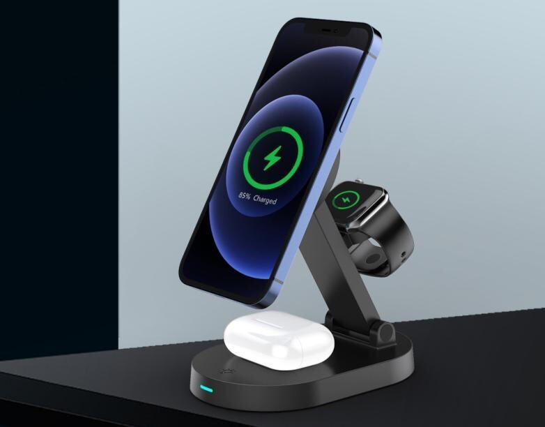 Smart Life Wholesale Private Mold All In One Qi Cargador inalambrico rapido Muelle multifuncion Universal Phone Wireless Charge
